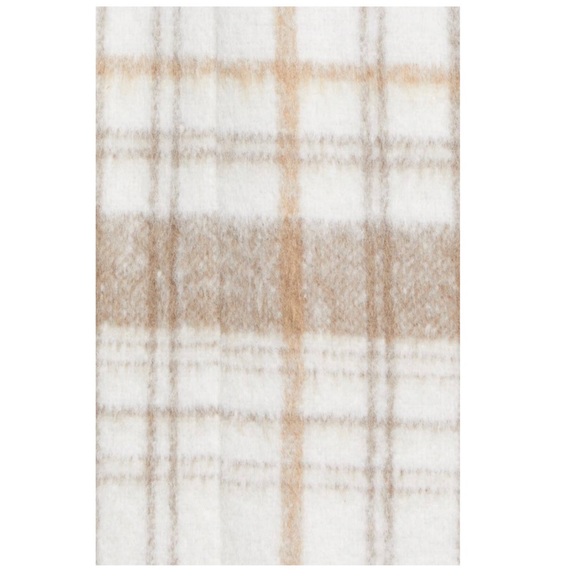 Sam Edelman Double Breasted Wool Blend Coat NWT Soft Plaid Tan 14 - Picture 5 of 6